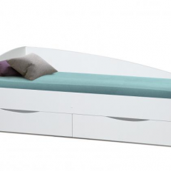 Кровать одинарная "Фея - 3" асимметричная 1900х800 (белая) в Перми - perm.mebel24.online | фото