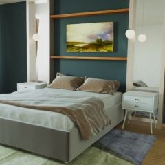 Кровать Подиум с ортопедическим основанием 1200 (велюр темно-серый) в Перми - perm.mebel24.online | фото 3