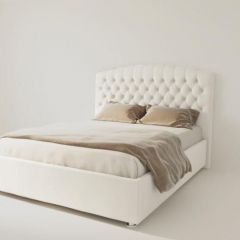 Кровать Берлин без основания 2000 (экокожа белая) в Перми - perm.mebel24.online | фото