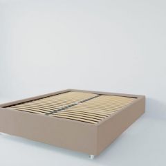 Кровать Подиум с ортопедическим основанием 1600 (велюр серый) в Перми - perm.mebel24.online | фото 2