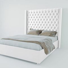 Кровать Версаль ЛЮКС без основания 1200 (экокожа белая) в Перми - perm.mebel24.online | фото