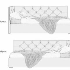 Кровать угловая Лэсли интерьерная +основание (120х200) в Перми - perm.mebel24.online | фото 2