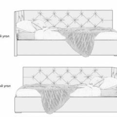 Кровать угловая Лилу интерьерная +основание/ПМ/бельевое дно (120х200) в Перми - perm.mebel24.online | фото 5
