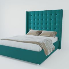 Кровать Венеция ЛЮКС с ПМ 900 (велюр бирюзовый) в Перми - perm.mebel24.online | фото 2