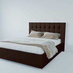 Кровать Венеция с ПМ 1200 (экокожа коричневая) в Перми - perm.mebel24.online | фото 2