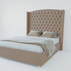 Кровать Версаль ЛЮКС с ПМ 1400 (велюр темно-серый) в Перми - perm.mebel24.online | фото