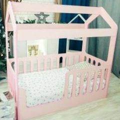 Кровать-домик без ящика 800*1600 (Розовый) в Перми - perm.mebel24.online | фото 2