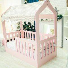 Кровать-домик без ящика 800*1600 (Розовый) в Перми - perm.mebel24.online | фото