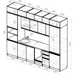 Кухонный гарнитур Ноктюрн люкс 3000 мм в Перми - perm.mebel24.online | фото 2