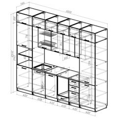 Кухонный гарнитур Сапфир 2 3000 мм в Перми - perm.mebel24.online | фото 2