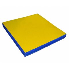 Мат гимнастический 1х1х0,05м цв. синий-желтый в Перми - perm.mebel24.online | фото 1