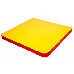Мат гимнастический 1,36х1,36х0,08м складной закругленные углы цв. красный-желтый (для ДСК Игрунок) в Перми - perm.mebel24.online | фото
