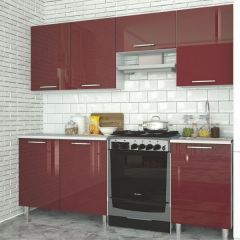 Модульная кухня Танго бордо в Перми - perm.mebel24.online | фото