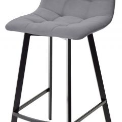 Полубарный стул CHILLI-QB SQUARE серый #27, велюр / черный каркас (H=66cm) М-City в Перми - perm.mebel24.online | фото