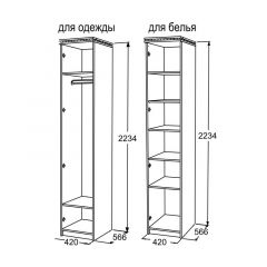 Шкаф 1-но дверный для одежды Ольга-13 в Перми - perm.mebel24.online | фото 2