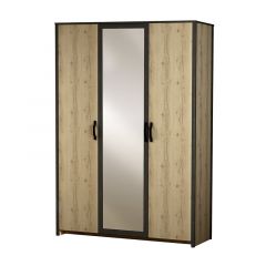 Шкаф 3-дверный с зеркалом №885 Гранж в Перми - perm.mebel24.online | фото