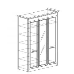 Шкаф 3-дверный со стеклом №453 Адель в Перми - perm.mebel24.online | фото 2