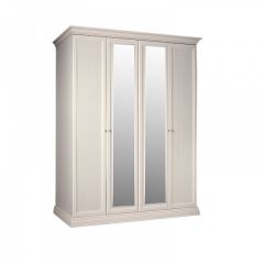 Шкаф 4-х дверный для платья и белья (2 зеркала) Амели штрих-лак (АМШ1/4) в Перми - perm.mebel24.online | фото
