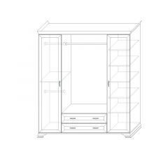 Шкаф 4-х дверный (корпус, боковые двери в комплекте) Сиена в Перми - perm.mebel24.online | фото 2