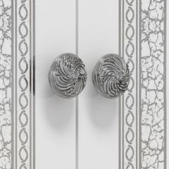 Шкаф 4-х дверный с зеркалами (12.244) Грация (белый/серебро) в Перми - perm.mebel24.online | фото 2