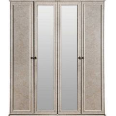 Шкаф 4-х створчатый (1+2+1) с зеркалом Афина (крем корень) в Перми - perm.mebel24.online | фото