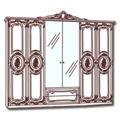 Шкаф 6-и дверный с зеркалами (01.146) Роза (беж) в Перми - perm.mebel24.online | фото 3