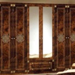 Шкаф 6-и дверный с зеркалами (02.146) Рома (орех) в Перми - perm.mebel24.online | фото