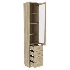 Шкаф для книг с ящиками узкий арт. 205 в Перми - perm.mebel24.online | фото