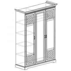 Шкаф для одежды 3-дверный №800 Парма кремовый белый в Перми - perm.mebel24.online | фото 2