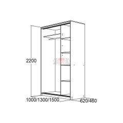 МИРАЖ 13.1 (620) Шкаф для платья и белья в Перми - perm.mebel24.online | фото 5