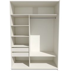 Шкаф-купе 1400 серии SOFT D6+D4+B2+PL2 (2 ящика+1штанга+1 полка) профиль «Капучино» в Перми - perm.mebel24.online | фото 2