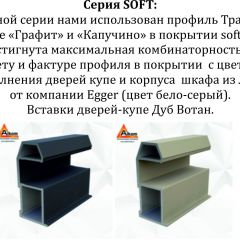 Шкаф-купе 1400 серии SOFT D6+D4+B2+PL2 (2 ящика+1штанга+1 полка) профиль «Капучино» в Перми - perm.mebel24.online | фото 13