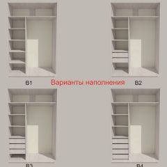Шкаф-купе 1500 серии SILVER S1+S1+B2+PL2 (2 ящика+1 штанга+1 полка) профиль «Серебро» в Перми - perm.mebel24.online | фото 5