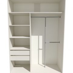 Шкаф-купе 1600 серии SOFT D8+D2+B2+PL4 (2 ящика+F обр.штанга) профиль «Капучино» в Перми - perm.mebel24.online | фото 3