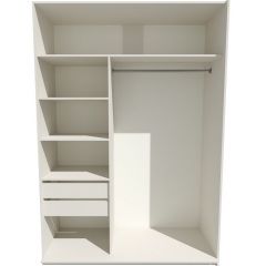 Шкаф-купе 1800 серии SOFT D1+D3+B2+PL1 (2 ящика+1штанга) профиль «Графит» в Перми - perm.mebel24.online | фото 2