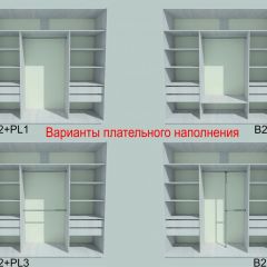 Шкаф-купе 1950 серии SILVER S5+S1+S5 B22+PL2 (по 2 ящика лев/прав+1 штанга+1 полка) профиль «Серебро» в Перми - perm.mebel24.online | фото 5