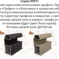 Шкаф-купе 2100 серии SOFT D5+D4+D5+B22+PL3 (по 2 ящика лев/прав+2штанги) профиль «Графит» в Перми - perm.mebel24.online | фото 12