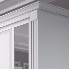 Шкаф-купе 2150 серии NEW CLASSIC K6Z+K1+K6+B22+PL2(по 2 ящика лев/прав+1 штанга+1 полка) профиль «Капучино» в Перми - perm.mebel24.online | фото 4