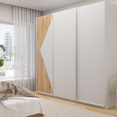 Шкаф-купе 2400 серии SOFT D7+D3+D3+B22+PL4 (по 2 ящика лев/прав+2штанги) профиль «Капучино» в Перми - perm.mebel24.online | фото 5