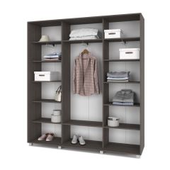 МАРТИН Шкаф-купе с зеркалами Анкор темный (2000*450) М403 в Перми - perm.mebel24.online | фото 2