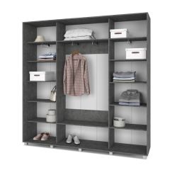 МАРТИН Шкаф-купе с зеркалом Камень темный (2200*450) М422 в Перми - perm.mebel24.online | фото 2