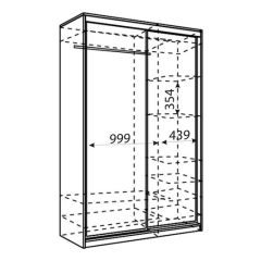 Шкаф-купе Рене 1500 вариант 7 (Тройной ЛДСП/Тройной ЛДСП) в Перми - perm.mebel24.online | фото 2