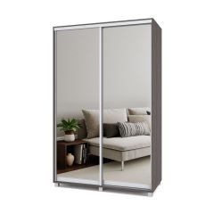РОЛАНД Шкаф-купе с зеркалами Анкор темный (450*1400) Р443 в Перми - perm.mebel24.online | фото 2