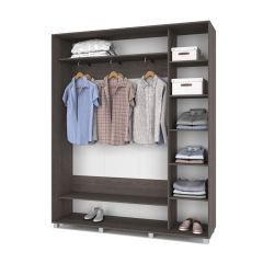 РОЛАНД Шкаф-купе с зеркалами Анкор темный (450*1800) Р483 в Перми - perm.mebel24.online | фото 2
