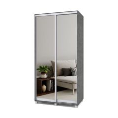 РОЛАНД Шкаф-купе с зеркалами Камень темный (450*1100) Р413 в Перми - perm.mebel24.online | фото 2