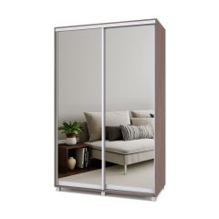 РОЛАНД Шкаф-купе с зеркалами Шимо темный (450*1400) Р443 в Перми - perm.mebel24.online | фото