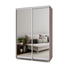 РОЛАНД Шкаф-купе с зеркалами Шимо темный (450*1500) Р453 в Перми - perm.mebel24.online | фото