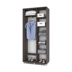 РОЛАНД Шкаф-купе с зеркалом Анкор темный (450*1000) Р402 в Перми - perm.mebel24.online | фото 3