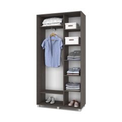 РОЛАНД Шкаф-купе с зеркалом Анкор темный (450*1100) Р412 в Перми - perm.mebel24.online | фото 2