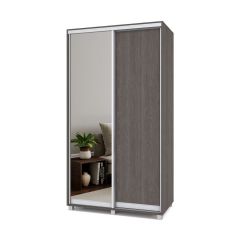 РОЛАНД Шкаф-купе с зеркалом Анкор темный (450*1200) Р422 в Перми - perm.mebel24.online | фото